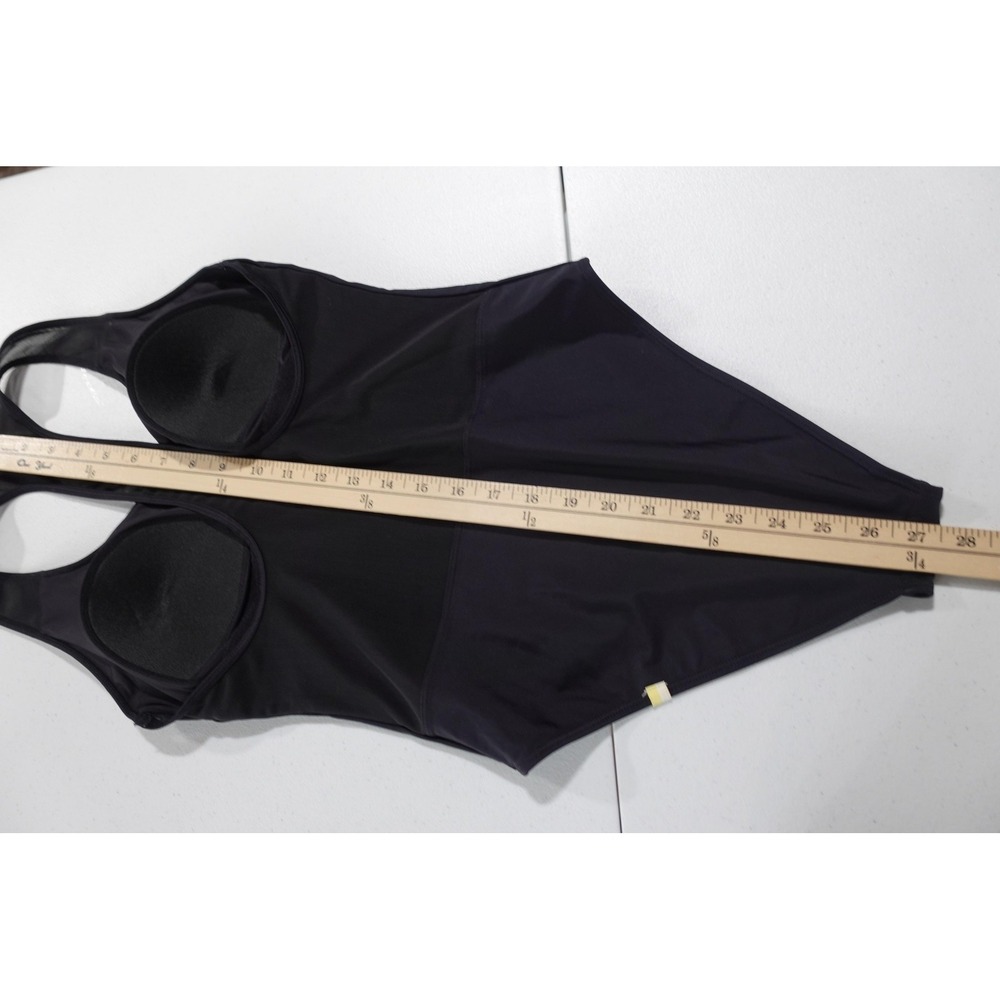Summersalt One Piece Swimsuit Womens 8 Black Racerback Mesh Built In Bra Padded - Picture 5 of 5